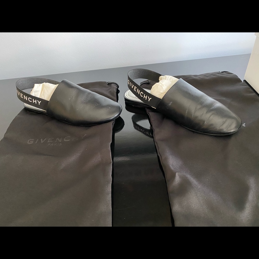 Givenchy Rivington black flat slingback